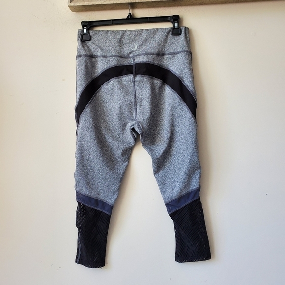 BSP mesh bottom high waist crop leggings Sz. L - Picture 2 of 5